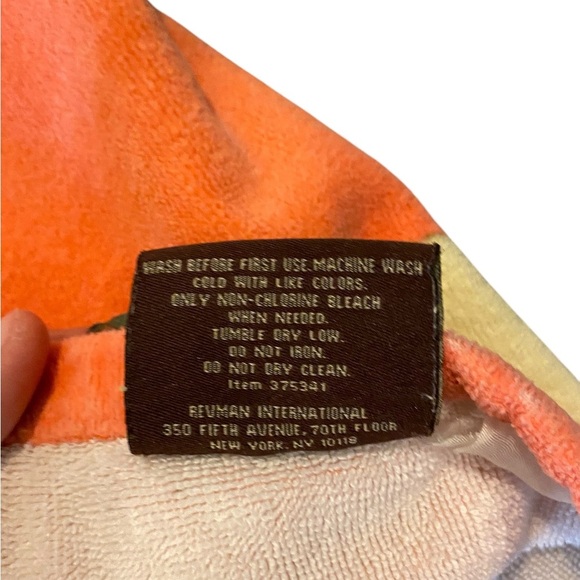 Tommy Bahama orange bird of paradise home collection oversized beach towel - Picture 5 of 6